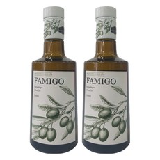 파미고 엑스트라 버진 올리브 오일, 500ml, 2개