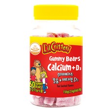 릴크리터스 꾸미 베어스 칼슘 + 비타민D3 어린이 건강식품, 60정, 1개
