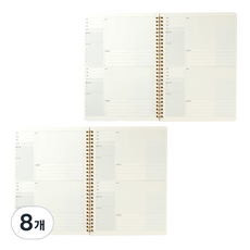 OXFORD 牛奶PP裁切彈簧左翻B5 80張, 單色, 8個