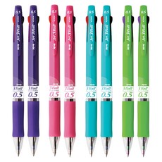 JAVAPEN Jet 3 原子多色筆 4p 0.5mm, 紫色、粉色、薄荷色、黃綠色, 2組