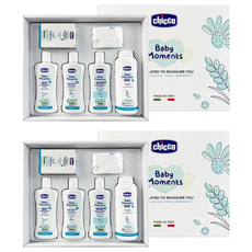 Chicco 寶貝嬰兒植萃沐浴護膚質感禮盒, 金盞花萃取, 甘油, 維生素原B5, 2盒