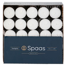 SPAAS 蠟燭 可燃燒8小時, 無香, 75入