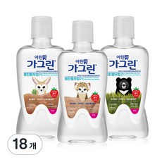 가그린 어린이용 구강청결제 딸기향, 550ml, 18개