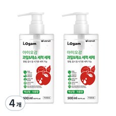 아이오감 과일&채소 세척 세제 자몽향, 4개, 500ml