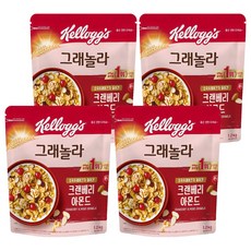 켈로그 크랜베리 아몬드 그래놀라 시리얼, 1.2kg, 4개