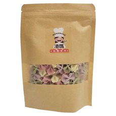 港媽私房手作 純天然蔬果手工蝴蝶麵，嚴選素材，低鈉無添加，口感Q軟，適合十個月以上寶寶, 150g, 1包