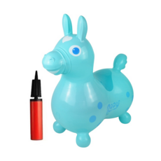 Rody 跳跳馬 Set, 義大利經典玩具, 適合3歲以上兒童, 粉藍色, 1個