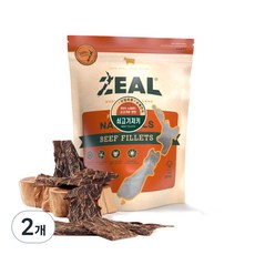 질 ZEAL 뉴질랜드산 강아지 수제간식 소고기육포, 쇠고기져키, 125g, 2개 - 지위픽간식