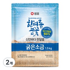 샘표 한여름눈꽃 굵은소금, 1.5kg, 2개