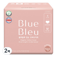 블루블루 입는 오버나이트, 2세트, 4매입, 중형