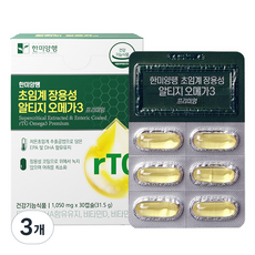 한미양행 초임계 장용성 알티지 오메가3 31.5g, 30정, 3개