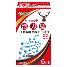 好朋友生技 活力猛L精胺酸 黑瑪卡+鹿茸 Set, 美日有機認證黑瑪卡 增強體力, 美國4倍濃縮透納葉 提升續航力, 鋅-幫助維持生殖機能鹿茸滋補強身, 60顆, 30g, 1盒