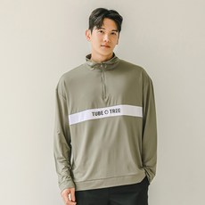 튜브트리 남성용 반집업 래쉬가드 루즈핏 아노락 상의 A8222