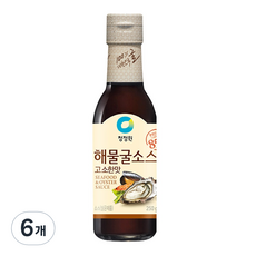 청정원 해물굴소스 고소한맛, 250g, 6개