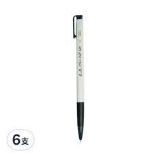 O.B. 歐布德 200A 0.5 中性筆，橡膠握把, 黑, 6支