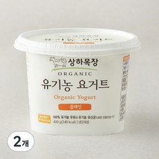 상하목장 유기가공식품인증 플레인, 400g, 1개입, 2개
