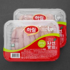 하림 자연실록 무항생제 인증 닭 안심 (냉장), 350g, 2팩