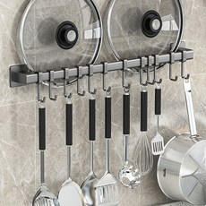 메오 무타공 주방 조리도구 보관 거치대 60cm, 그레이, 1개 그레이, 1개
