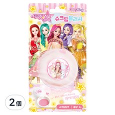 Little Bling 魔法俏公主系列 月亮女神腮紅, 不用擔心飛粉的乳霜質地, 3種營養和保濕成分，深層保護脆弱肌膚, 韓國製造, 奶油泡芙粉, 2個