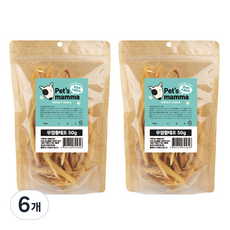펫츠맘마 무염 황태포 강아지 수제간식, 황태, 6개