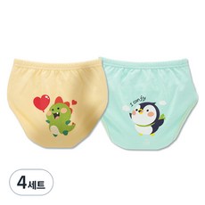 아가짱 프랜들리 6중 배변훈련팬티, 공룡, 펭귄, 4세트