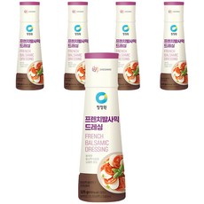 청정원 프렌치 발사믹 드레싱 소스, 325g, 5개