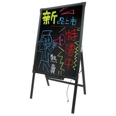 FOSO 免安裝電子螢光板(可升降款), 1入，可升降，色彩鮮豔，適用於餐廳、咖啡廳、商店