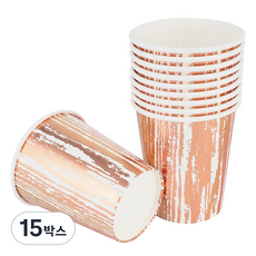 메탈릭 파티컵 빈티지 로즈골드 240ml, 10개입, 15개 10개입, 15박스