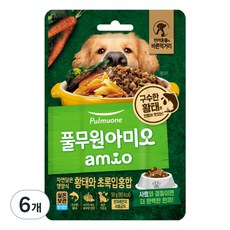 풀무원아미오 전연령 강아지 자연담은 영양식 습식사료, 황태+초록잎홍합, 50g, 6개 기타생선, 50g, 6개