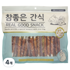 참좋은간식 강아지 건조간식, 우유치킨껌, 600g, 4개