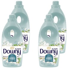 다우니 초고농축 섬유유연제 화이트티 본품, 1L, 4개