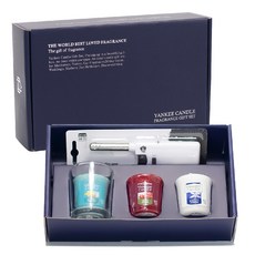 YANKEE CANDLE 祈願蠟燭 3款+蠟燭玻璃杯+迷你點火槍+禮盒組, 隨機出貨
