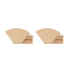 칼딘 U형 콘타입 핸드드립 커피 여과지 브라운 1~4인용, 2개, 50개입