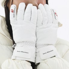 Swiss Mountain 女款滑雪手套 BC112, 白色