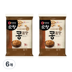 청정원 구수한 메주 콩된장, 450g, 6개