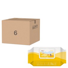 Tamsaa 寵物清潔濕紙巾臉部專用 無香 80抽 6包 Set, 80張