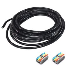 One Stop 切割VCTF電線 黑色 3m+3P連接器 2入組 1.5SQ*3C, 1組