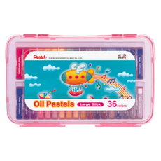 Pentel 飛龍文具 粗粉蠟筆, 36色 大筆桿, 1盒