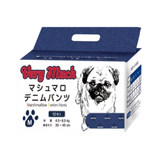 Verymuch 棉花糖寵物尿褲 M 號, 體重4.5-8.5 kg, 腰圍35-45 cm, 12枚入, M(4.5~8.5kg 腰圍35~45cm), 12片, 1包