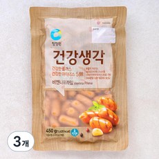 청정원 건강생각 비엔나 프라임, 450g, 3개