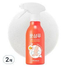 라이프홀릭 버블 풋샴푸 프레시자몽, 1개입, 2개, 400ml