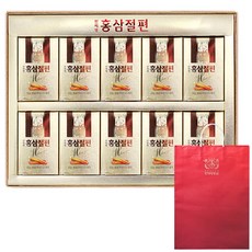 천제명홍삼 홍삼 절편 설 선물세트 + 쇼핑백, 20g, 10개입