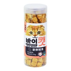 by CAT 喵洽普 貓咪凍乾零食 新鮮鮭魚 70g, 幫助大腦發育, 減輕壓力, 視力保健, 骨骼保健, 1罐
