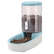大容量半自動寵物餵食器, 藍色, 2.5公斤, 1組