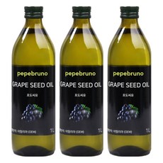 Pepebruno 葡萄籽油, 3瓶, 1L