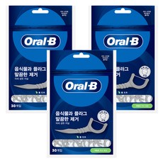 오랄비 일회용 치실, 30개입, 3개
