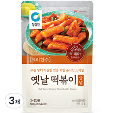 청정원 옛날 떡볶이 양념, 3개, 140g