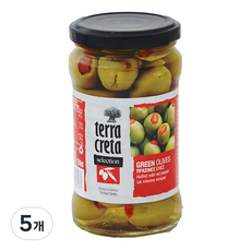 테라크레타 피망 그린 올리브 (씨 제거), 290g, 5개