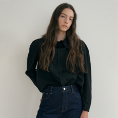 블랭크공삼 ruffled cotton blouse