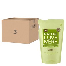 NATURE LOVE MERE 奶瓶清潔慕斯補充包, 500ml 清爽檸檬香, 3包